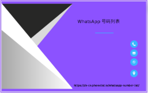 WhatsApp 号码列表